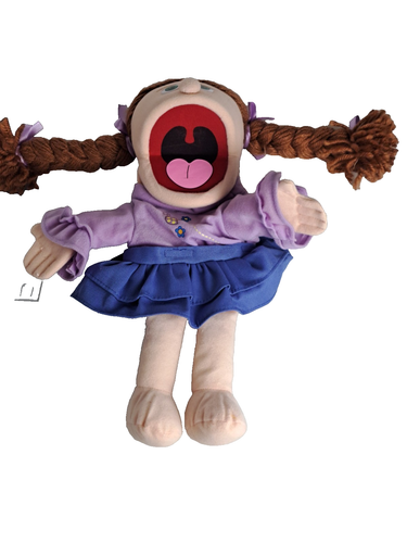 SILLY PUPPETS AMY, PEACH GIRL, 14" Hand Puppet - No Tags No Shoes - Picture 3 of 5