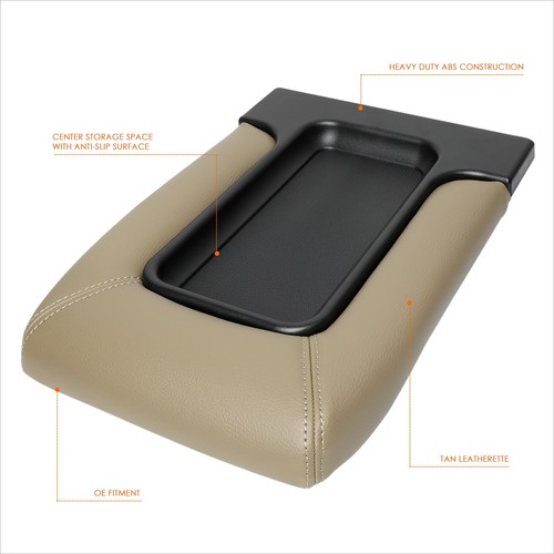Kit de reparación de tapa de consola central beige OE cubierta de reposabrazos para 01-07 Silverado/Sierra - Imagen 3 de 6