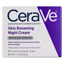 CeraVe Skin Renewing Night Cream, Fragrance Free, 1.7 oz