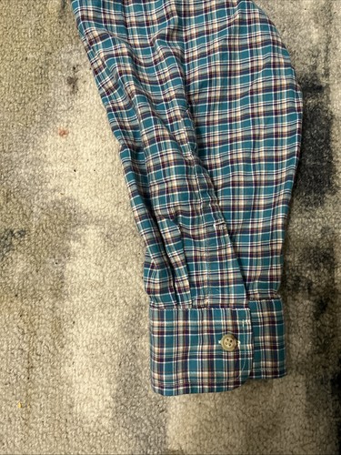 Polo Ralph Lauren Shirt Mens XXL Madras Plaid Multicolor Long Sleeve Purple Pony - Picture 6 of 10
