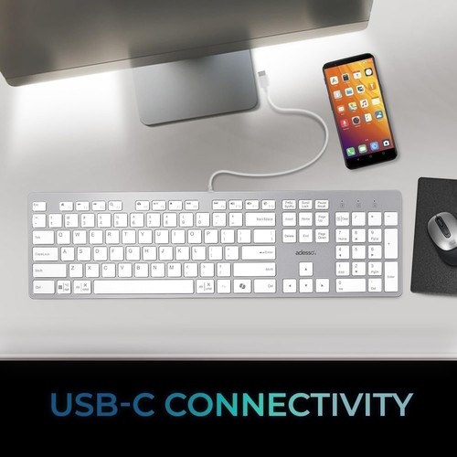 Adesso EasyTouch 730 - USB C Multi-OS Scissor Switch Keyboard with Copilot AI... - Picture 7 of 7