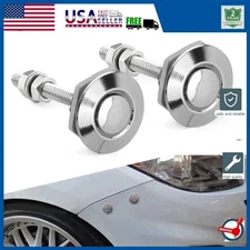 Push Button Quick Release Hood Bonnet Pins Lock Clip Car Bumper Latch Kit Silver