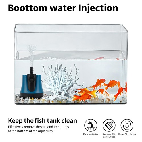 Submersible Fountain Water Pump,400 GPH 25W Ultra Quiet Small Sump Pump with ... - Picture 5 of 7