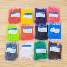 1200 Pcs Mixed Colored Zip Ties, 4 Inch Self-Locking Nylon Cable Zip Ties