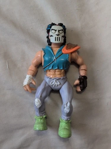 Vintage 1980s Playmates TMNT Casey Jones 4.5" Action Figure 1989 Ninja Turtles