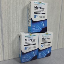 3x Bausch + Lomb Muro 128 Ointment Twin Pack .25 oz(7.0g) *For Corneal Edema