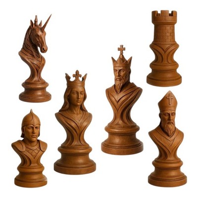 Medieval Mythic Detailed style Chess Set