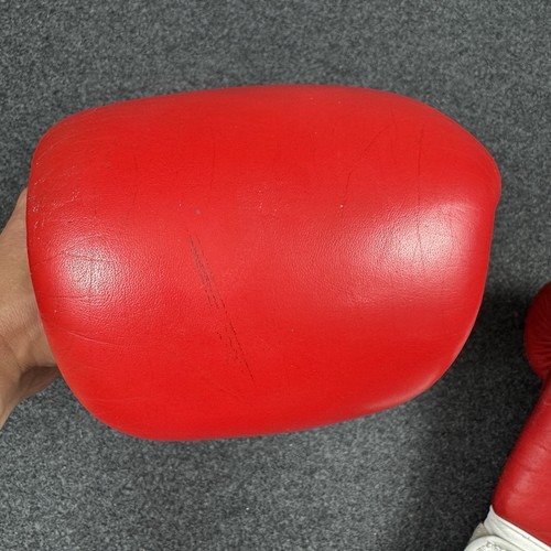 Windy 16oz Classic Muay Thai Boxing Gloves Red W/ White Strap - Used - Picture 11 of 24
