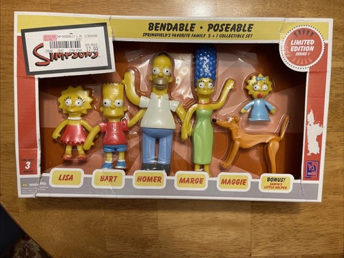 The Simpsons Family Bendable Figures 2002 Boxed Set Ltd Edition Toy Series 1 - Picture 1 of 5