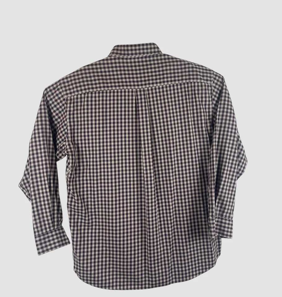 Kirkland Signature Men’s XL Gingham Dress Long Sleeve Button Up Shirt  Non Iron - Image 4 of 4