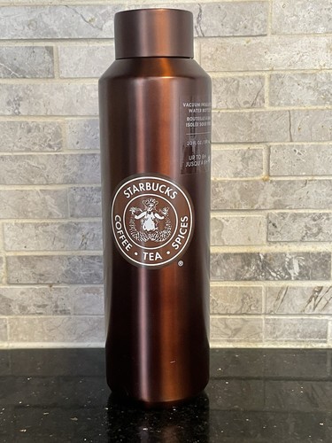Starbucks Brown Original Logo Pike Place Stainless Steel Water Bottle 20 oz