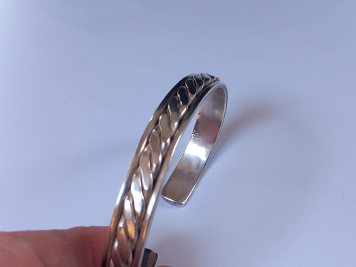 Gorgeous Vintage Sterling Silver Modernist Cuff Bracelet.65mm x 50mm..34.0 Grams - Picture 21 of 24