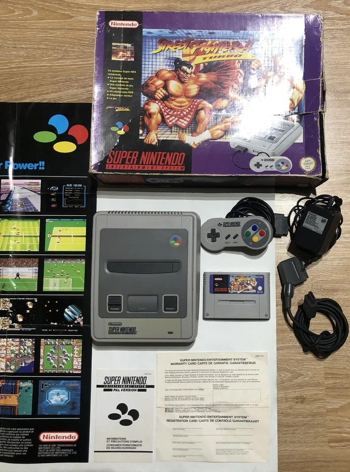 PACK SNES - CONSOLE SUPER NINTENDO PACK STREET FIGHTER 2 TURBO FRA  - Photo 2/4