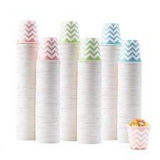 600 Pack 3 Oz Paper Cups - Small Bathroom Cups Mini Wave Design Disposable Cups
