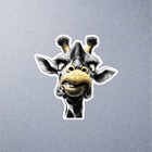Aggressive Giraffe Head Car Sticker - Vinyl Decal - Laptop- Toolbox - Face 1