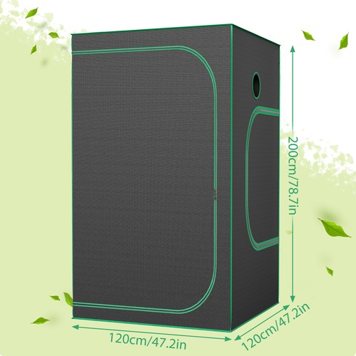 Pflanzenzelt Growzelt Growbox Gewächshaus Zuchtzelt Indoor 7 Größen Komplettset - Bild 19 von 20