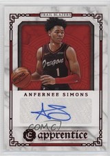 2020-21 Chronicles Excalibur Apprentice Signatures Red Anfernee Simons Auto 1n4d