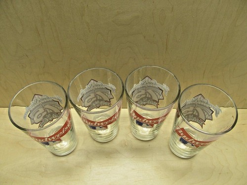 Set of 4 Vtg 1998 Budweiser New York Yankees Stadium 75 Years Pint Beer Glass  - Picture 3 of 6