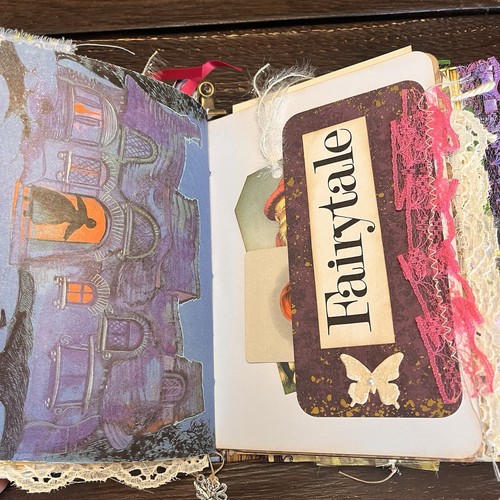 Fairytale Junk Journal Hardcover Decorated 3 Signatures Prince Princess Magical - Picture 21 of 24