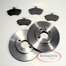 Bremsscheiben Ø 256 mm belüftet + Bremsbeläge vorne für VW Golf III Cabrio