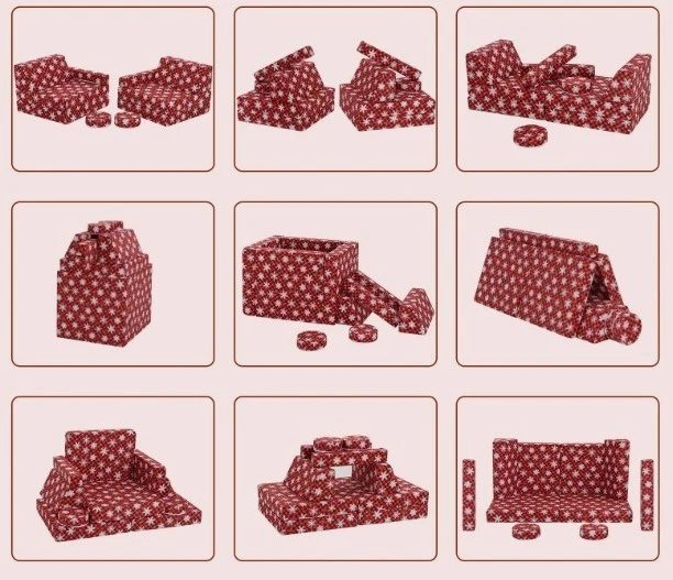 Sofá de juego modular para niños 10 piezas sofá de juego para niños sofá de juego Foto 3 de 4