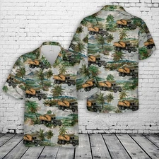 Smith Miller US Army Mack Truck with Crates Circa 1950s Hawaiian Shirt