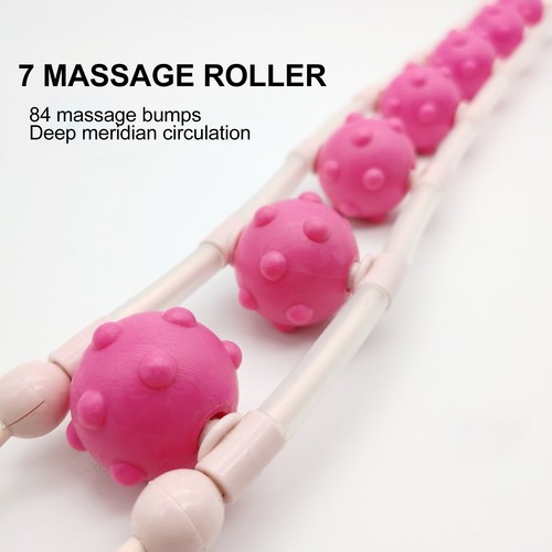 Body Muscle Roller Rope 7 Wheel Massage Roller Cellulite Massage Roller Rope ^ - Picture 9 of 22