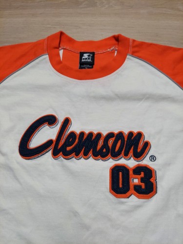 Vintage Y2K Clemson Starter '03 T-shirt XL NEW - Picture 3 of 14