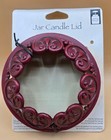 Red Jar Candle Lid Topper Country Hearts, BRAND NEW
