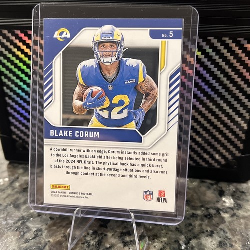 2024 Panini Donruss - Elite Series Rookies Blake Corum #5 (RC) - Picture 2 of 2