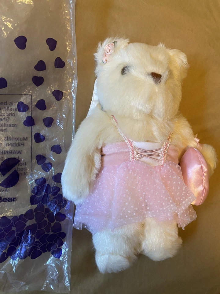 Oso de peluche vintage Avon Valentine Kisses 1998 nuevo alas de ángel bailarina peluche Foto 2 de 4