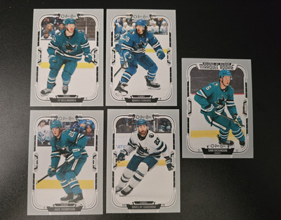 O-Pee-Chee NHL San Jose Sharks Karten Lot 5 2017-18 Marquee Rookie