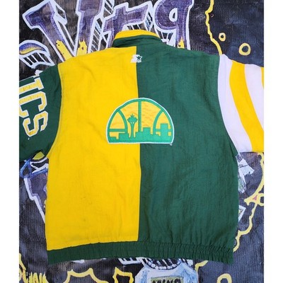 Rare!!! Vintage 90s Seattle Supersonics Sonics Starter Two Tone