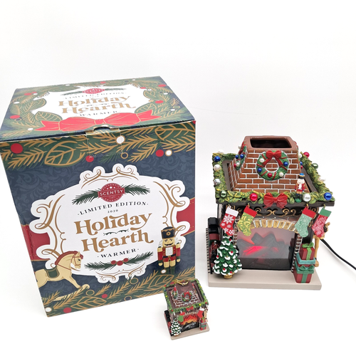 Scentsy 2020 HOLIDAY HEARTH Limited Edition Wax Warmer w Christmas Ornament, Box