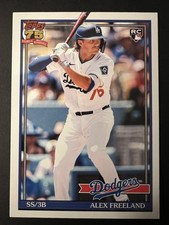 2026 Topps Series 1 1991 35th Anniversary RC Alex Freeland Los Angeles Dodgers