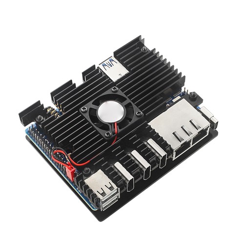 Alloy Cover+Base+Cooling Fan+Silicone Heatsinks+Screws Kit For Orange Pi 5 Plus - Picture 6 of 12