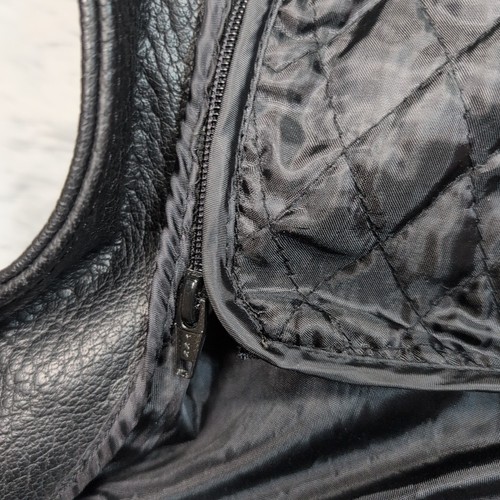 Interstate Jacke Herren 40 schwarz Leder Moto Reißverschluss Gürtel herausnehmbares Innenfutter - Bild 15 von 16