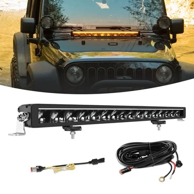 Barre Lumineuse 84.5cm LED 12V 24V 120W Feu Longue Portée +Position Orange Blanc - Photo 1/4