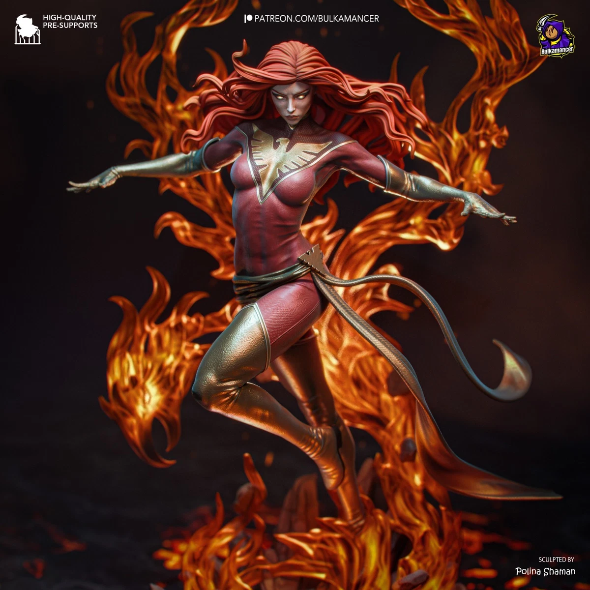 Figura Dark Phoenix - X MEN - 12K Print UNPAINTED (Ask for Painted)