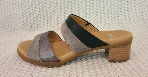 Dansko Women's Theresa Black/Gray/Silver Slip-On Heeled Sandals - NWOB - Sz 38 - Picture 5 of 14