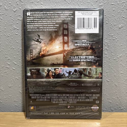 Rise of the Planet of the Apes (DVD) Sealed Neu - Bild 2 von 3