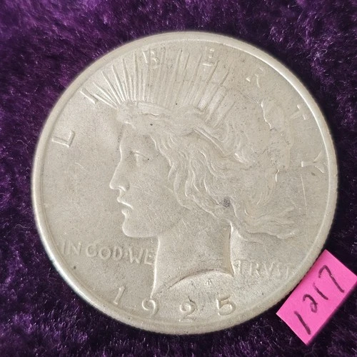🚚⚡️🔥XF-AU👀🔥1925-P Peace Silver Dollar $1 Extra Fine Almost Uncirculated 1217