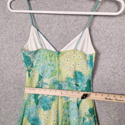 Teeze Me Dress Womens Size 5 Blue Green Floral Handkerchief Hem Vintage Y2K Midi - Picture 11 of 13