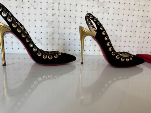 Christian Louboutin Ostri Slingback 120 pumps-100% Authentic - Picture 5 of 16