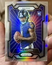 2023 Prizm Zay Flowers RC Rookie Silver Image Variation #317 Baltimore Ravens