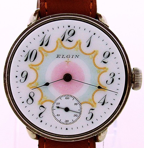 Reloj Pulsera 6s Elgin Esfera Multicolor Movimiento Altamente Damascenado Asas de Alambre. Raro - Imagen 7 de 12