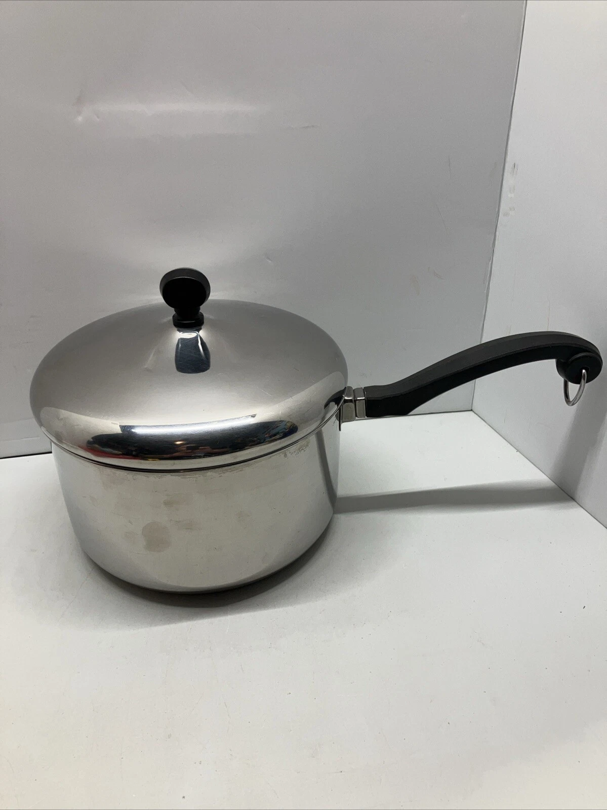 Farberware Sauce Pan 3 Qt Aluminum Clad Stainless Steel NYC USA With Lid Vintage