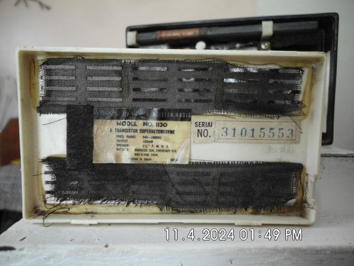 '61 TOSHIBA/PENNCREST Mdl. 1130 6 TRANSISTOR RADIO,JAPAN,BATTERY,FREE USA SHIP! - Picture 10 of 11