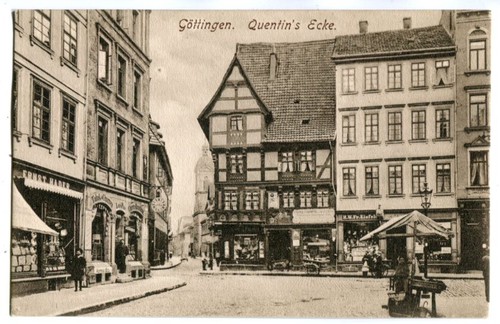 AK Göttingen,Quentins Ecke belebt um 1920 - Bild 1 von 2