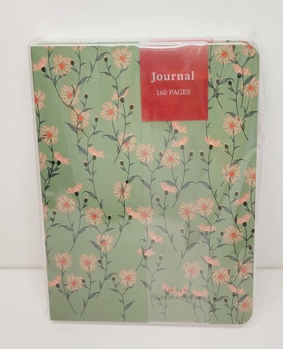 Journal Heavy Cover 160 Pages Each 8" x 6” Lined Pages - Floral Cover- Lot of 3 - Picture 1 of 10